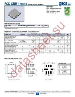 ECS-SDR1-3150-TR datasheet  